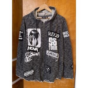 JAY Z REASONABLE DOUBT 20th Anniversary Tour Full Zip Hoodie Hip Hop Punk Sz L